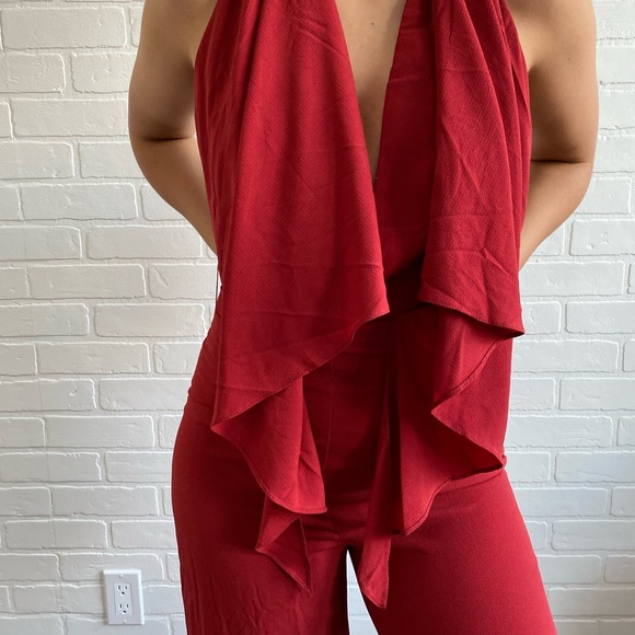 NWT Rust halter top jumpsuit - Picture 4 of 11